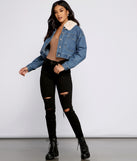 Fab N' Cozy Faux Fur Denim Jacket helps create the best summer outfit for a look that slays at any event or occasion!