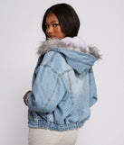 Casual And Cozy Hooded Denim Jacket for 2023 festival outfits, festival dress, outfits for raves, concert outfits, and/or club outfits