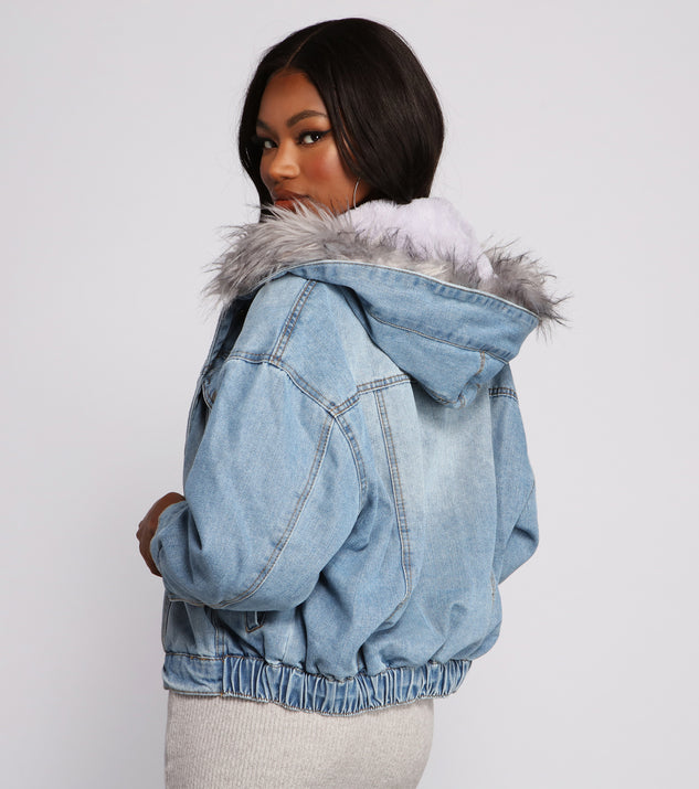 Casual And Cozy Hooded Denim Jacket
