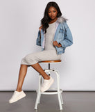Casual And Cozy Hooded Denim Jacket helps create the best summer outfit for a look that slays at any event or occasion!