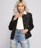 Cozy And Casual Sherpa Denim Jacket helps create the best summer outfit for a look that slays at any event or occasion!