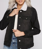 Cozy And Casual Sherpa Denim Jacket helps create the best summer outfit for a look that slays at any event or occasion!