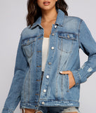 Trendy Destructed Oversized Denim Jacket helps create the best summer outfit for a look that slays at any event or occasion!