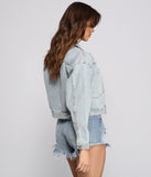 Vintage Glam Oversized Denim Jacket helps create the best summer outfit for a look that slays at any event or occasion!