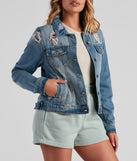 Stun on Em' Cropped Denim Jacket helps create the best summer outfit for a look that slays at any event or occasion!