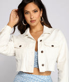 Fresh And Chic Cropped Denim Jacket helps create the best summer outfit for a look that slays at any event or occasion!
