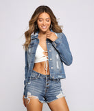 Basic Vibes Destructed Denim Jacket helps create the best summer outfit for a look that slays at any event or occasion!