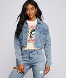 The Next Level Cropped Denim Jacket is a trendy pick to create 2023 festival outfits, festival dresses, outfits for concerts or raves, and complete your best party outfits!