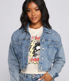 The Next Level Cropped Denim Jacket is a trendy pick to create 2023 festival outfits, festival dresses, outfits for concerts or raves, and complete your best party outfits!