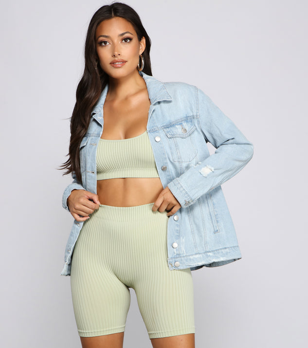 Destructed Diva Oversized Denim Jacket helps create the best summer outfit for a look that slays at any event or occasion!