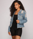 Casual Everyday Distressed Denim Jacket helps create the best summer outfit for a look that slays at any event or occasion!