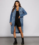 Such A Vibe Long-Line Denim Jacket helps create the best summer outfit for a look that slays at any event or occasion!