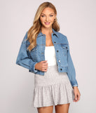 Cinched And Chic Cropped Denim Jacket helps create the best summer outfit for a look that slays at any event or occasion!