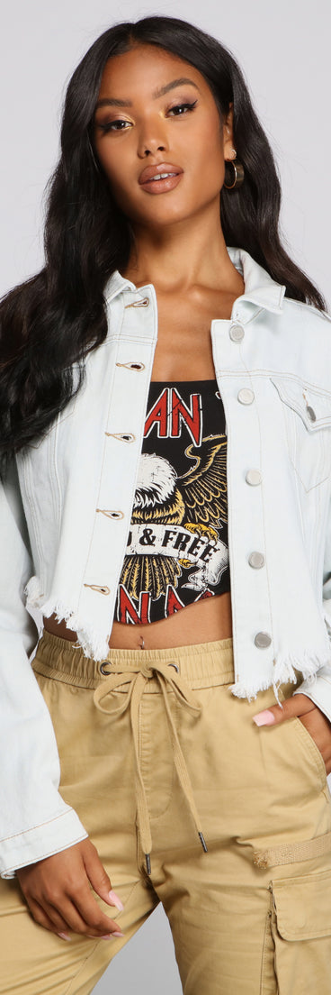 Above The Fray Denim Jacket is a trendy pick to create 2023 festival outfits, festival dresses, outfits for concerts or raves, and complete your best party outfits!