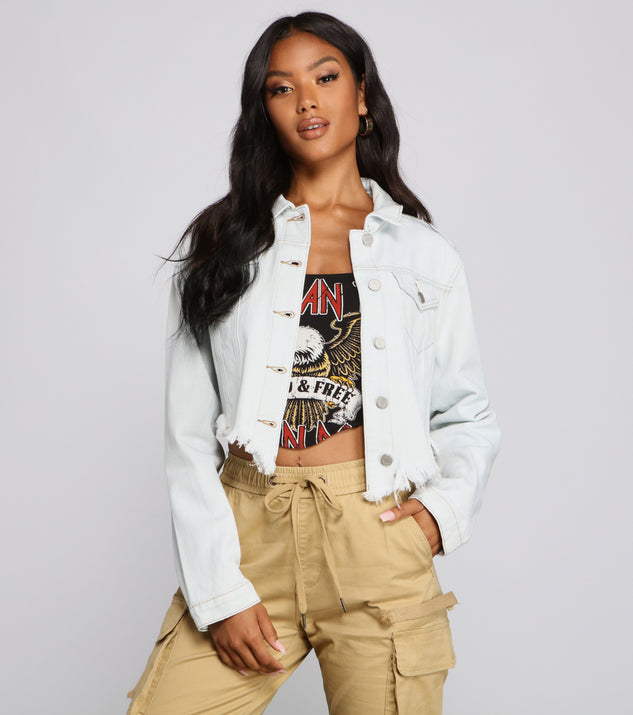 Above The Fray Denim Jacket is a trendy pick to create 2023 festival outfits, festival dresses, outfits for concerts or raves, and complete your best party outfits!