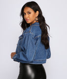 Casual Vibes Cropped Denim Jacket helps create the best summer outfit for a look that slays at any event or occasion!