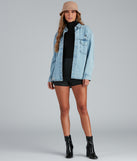 Total Mood Distressed Denim Jacket is a trendy pick to create 2023 festival outfits, festival dresses, outfits for concerts or raves, and complete your best party outfits!