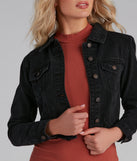 Stylish And Edgy Cropped Denim Jacket helps create the best summer outfit for a look that slays at any event or occasion!