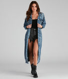 Fray Days Long Denim Jacket helps create the best summer outfit for a look that slays at any event or occasion!