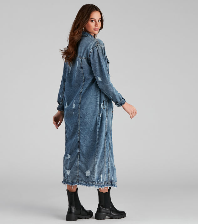 【Ameri Vintage】 4WAY DENIM DRESS COAT Vintage 1950's Levi's Studded Denim Shirt Jacket, Vintage