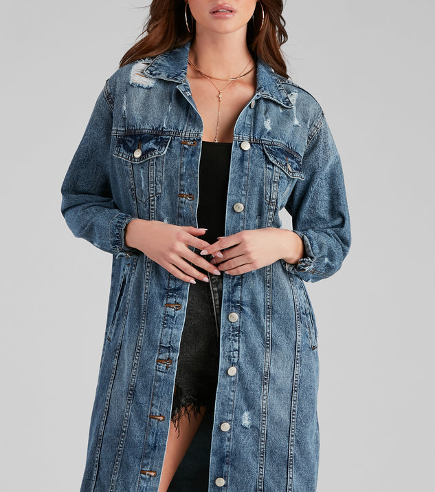 Fray Days Long Denim Jacket | Windsor Fray Days Long Denim Jacket | Windsor