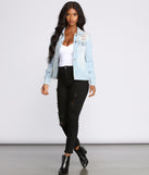 Edgy Distressed Denim Jacket is a trendy pick to create 2023 festival outfits, festival dresses, outfits for concerts or raves, and complete your best party outfits!