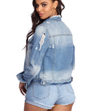 All Sass Destructed Jean Jacket is a trendy pick to create 2023 festival outfits, festival dresses, outfits for concerts or raves, and complete your best party outfits!