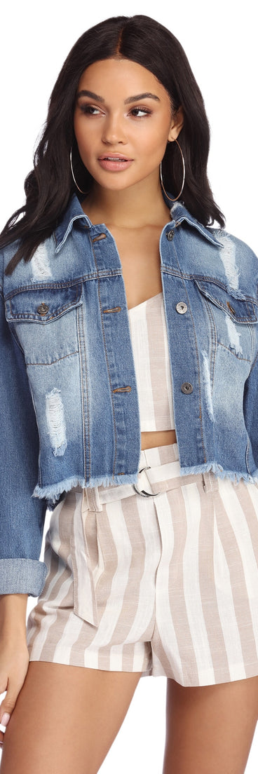 Fave Frayed Denim Jacket