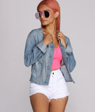 Edge It Up Denim Jacket is a trendy pick to create 2023 festival outfits, festival dresses, outfits for concerts or raves, and complete your best party outfits!