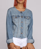 Edge It Up Denim Jacket is a trendy pick to create 2023 festival outfits, festival dresses, outfits for concerts or raves, and complete your best party outfits!