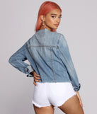 Edge It Up Denim Jacket is a trendy pick to create 2023 festival outfits, festival dresses, outfits for concerts or raves, and complete your best party outfits!