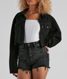 Girl With Edge Crop Denim Jacket helps create the best summer outfit for a look that slays at any event or occasion!