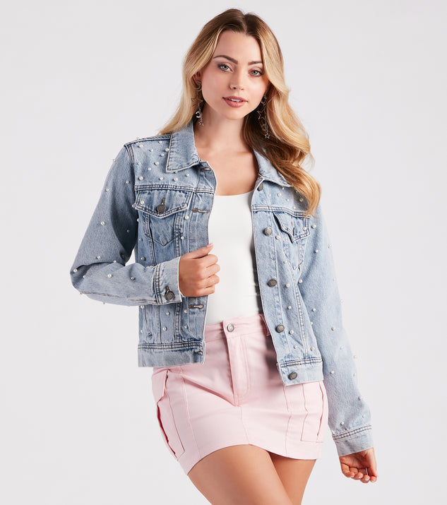 Perfectly Chic Pearl Denim Jacket Windsor