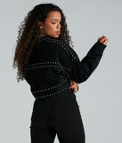 Tell Me About It Stud Denim Crop Jacket