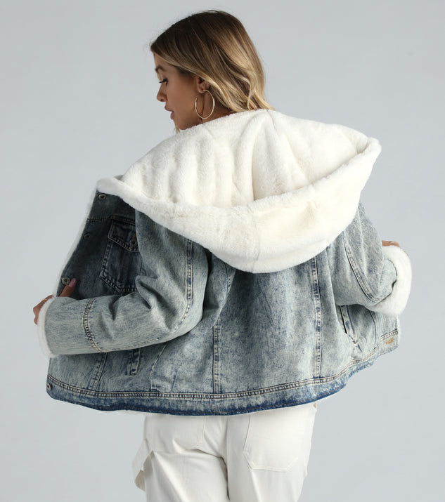 All The Feels Faux Fur Lined Denim Jacket