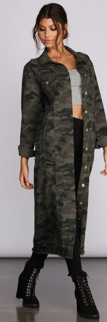 Take Charge Camo Jacket helps create the best summer outfit for a look that slays at any event or occasion!