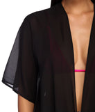 Fringed Chiffon Kimono for 2022 festival outfits, festival dress, outfits for raves, concert outfits, and/or club outfits