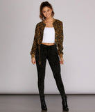 Feeling Wild Leopard Bomber Jacket for 2022 festival outfits, festival dress, outfits for raves, concert outfits, and/or club outfits