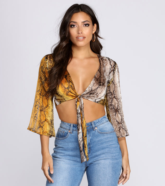 Stay Sassy Tie Front Top