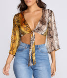 Stay Sassy Tie Front Top