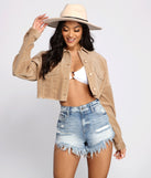 Buttoned Up Corduroy Jacket helps create the best summer outfit for a look that slays at any event or occasion!