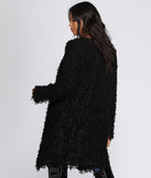 Shaggy Long Line Cardigan