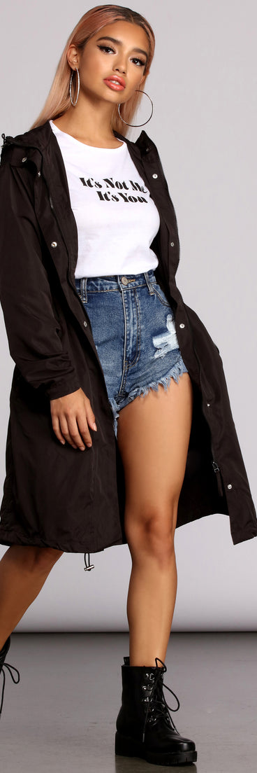 Long Line Anorak Windbreaker