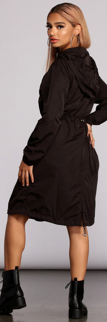 Long Line Anorak Windbreaker