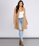 Feminine Flare Zip Up Trench Coat is the perfect Homecoming look pick with on-trend details to make the 2023 HOCO dance your most memorable event yet!