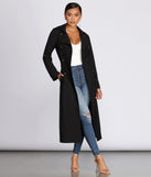 Double Trouble Long Trench Coat helps create the best summer outfit for a look that slays at any event or occasion!