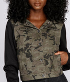 Knit Sleeve Camo Jacket helps create the best summer outfit for a look that slays at any event or occasion!