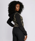 Knit Sleeve Camo Jacket helps create the best summer outfit for a look that slays at any event or occasion!