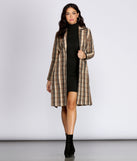 Plaid And Simple Long Coat helps create the best summer outfit for a look that slays at any event or occasion!