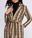 Plaid And Simple Long Coat helps create the best summer outfit for a look that slays at any event or occasion!